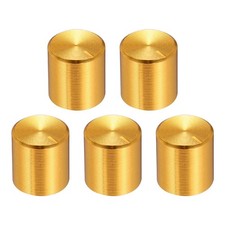 5pcs Potentiometer Knob Knurled Shaft Golden 10mmx10mm Volume Control Knob