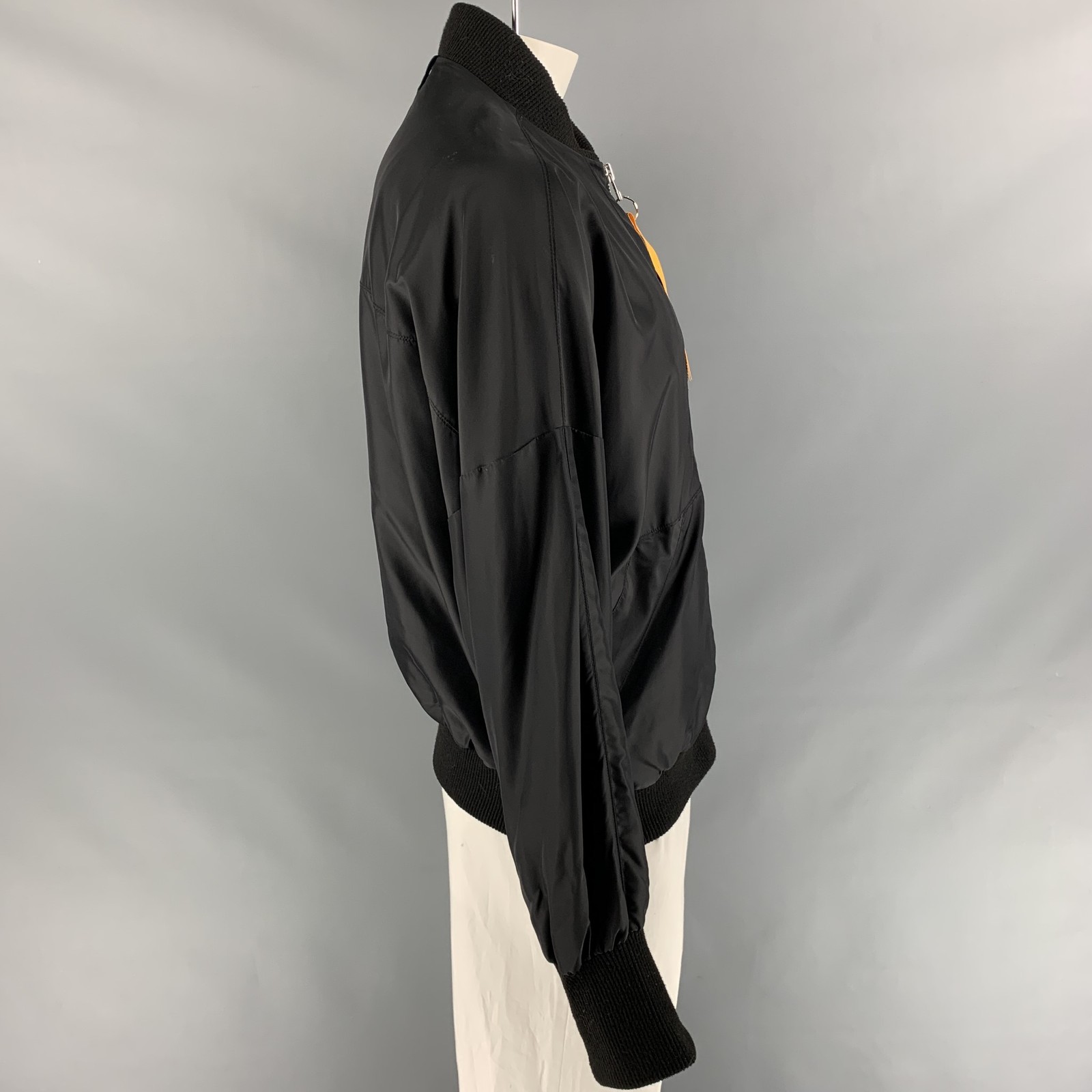 DANIEL PATRICK Size L Black Polyester Bomber Jack… - image 3