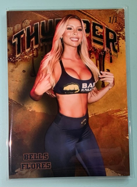 2025 P4P MMA THUMPER BELLE FLORES CUSTOM CARD 1/1 UFC ACEO