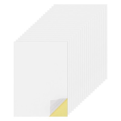25 Sheets 8''x12'' Colored Sticker Paper Printable 250gsm, White Matte