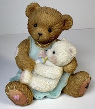 Cherished Teddies Bear Nancy and Eva Mom Baby Figurine 4016848 Exclusive 3" HTF