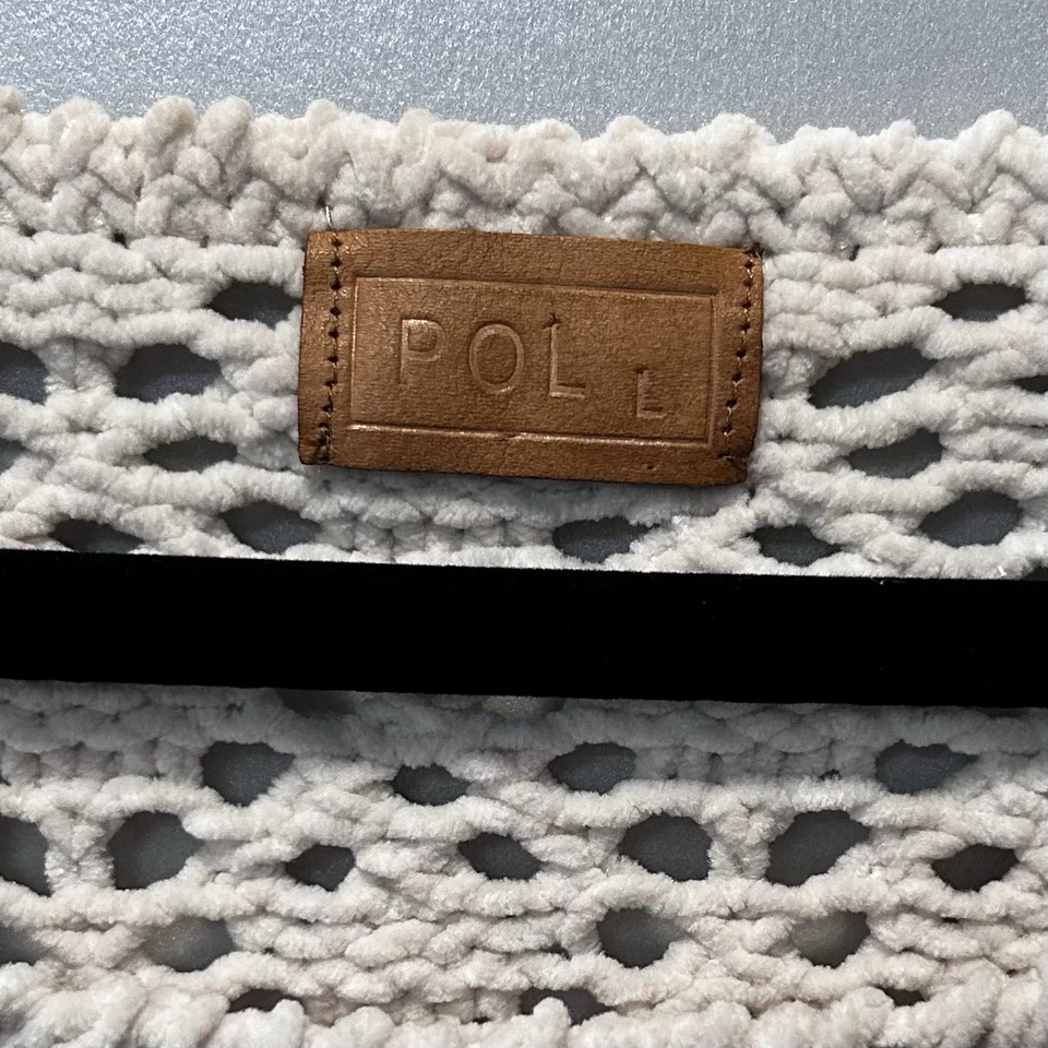 Suéter POL Anthropologie tejido abierto crema de gran tamaño para mujer talla grande Foto 2 de 4