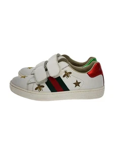 GUCCI Chaussures Enfant Baskets Cuir Blanc 504499 Occasion