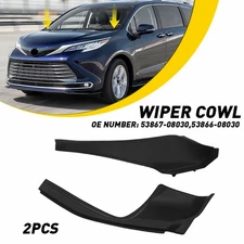 Front Cowl Windshield Wiper Corner Cover Trim 2PCS Fit Toyota Sienna 2021-2025
