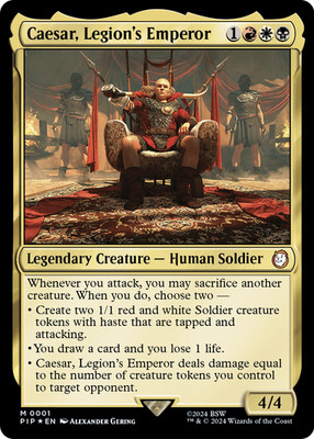1x Foil Caesar, Legion's Emperor - Universes Beyond: Fallout NM - MTG