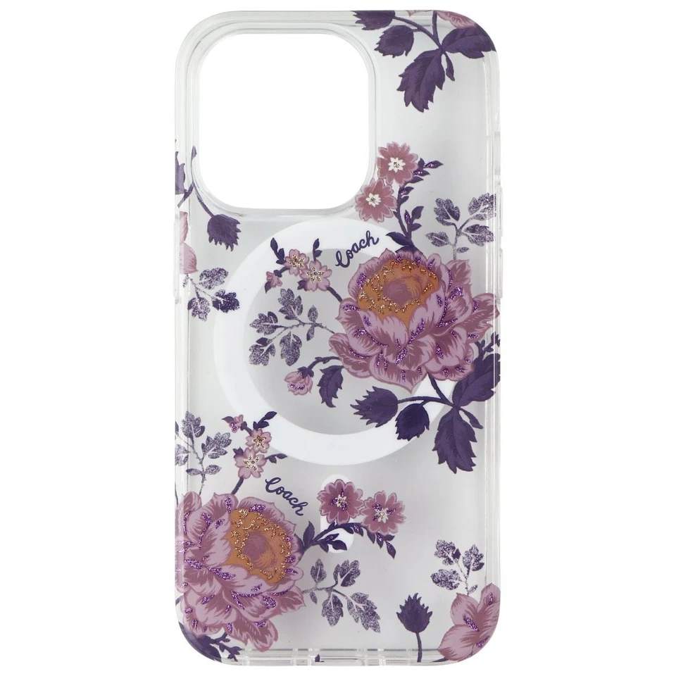 Funda rígida protectora Coach para MagSafe para iPhone 14 Pro - Moody Floral Foto 2 de 3