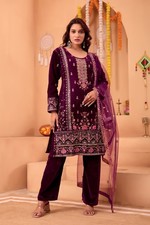 Indian Bollywood Viscose Velvet Salwar Kameez Designer Pakistani Salwar Suit