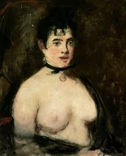 Édouard Manet Signed Oil Painting on Canvas 16x24 in Impressionism ..