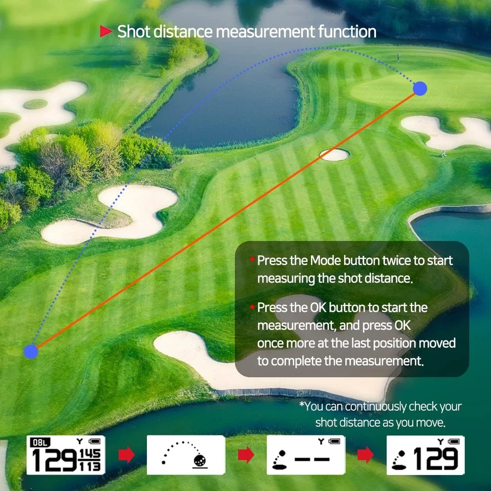 GOLFBUDDY Voice 2S+ Talking GPS Rangefinder, Clip on Hat Golf Navigation,... - Image 4 of 4