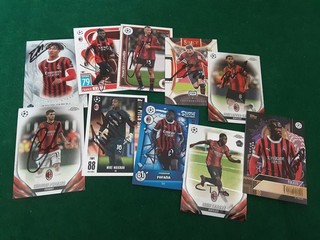 AC MILAN JOBLOT OF 10 Hand Signed Various Football Trading Cards