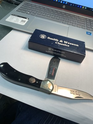 Smith & Wesson USA Buffalo Horn Trapper Knife 1 of 300 AMERICAN BUFFALO #214