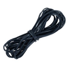 Flat Leather Cord 5.5 Yard 3mm Leather String Strips for DIY Crafts Dark Blue
