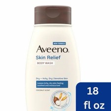 New Formula Aveeno Skin Relief Body Wash Fragrance Free 18 fl Oz - Triple Oat