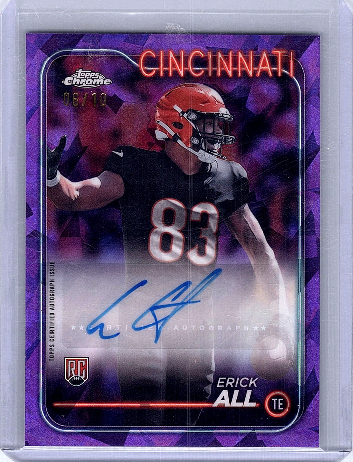 Erick All Topps Chrome Sapphire #292 Purple