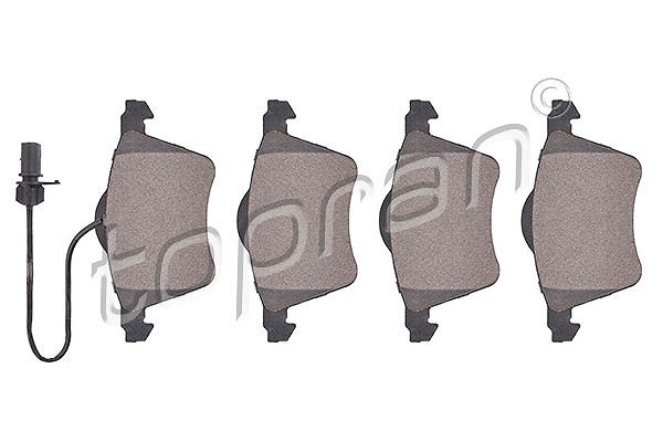 Topran Bremsbelagsatz, Scheibenbremse Vorderachse U.A. FüR Ford, Seat, Vw-image