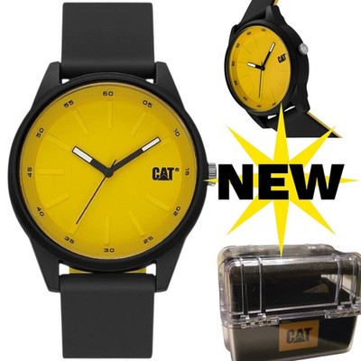 Cat Insignia Black/Yellow Men Watch, 42 mm, Black case, LJ 160 21 721