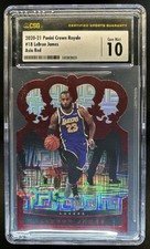 2020-21 Panini Crown Royale LeBron James Asia Red #18 Lakers CSG 10