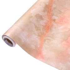 Marble Contact Paper 23.6"x197" Red Agate Marble Countertop Peel and Stick