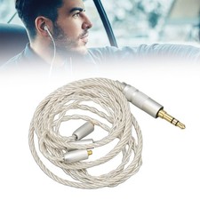 Replacement Earphone Cable Silver Plated Copper HiFi 4 Core MMCX to 3.5mm Sound
