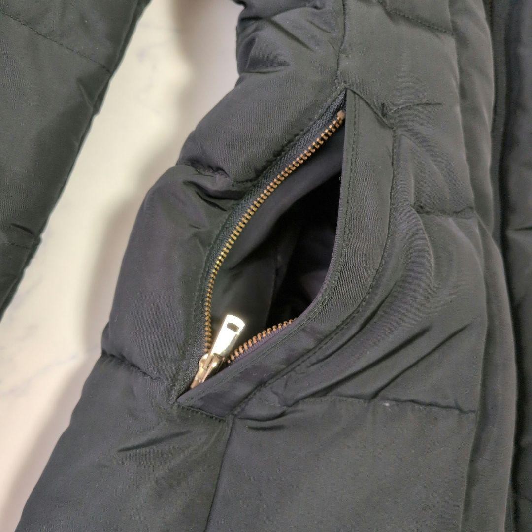 ZARA BASIC Belted Down Jacket Coat Size M Black F… - image 8