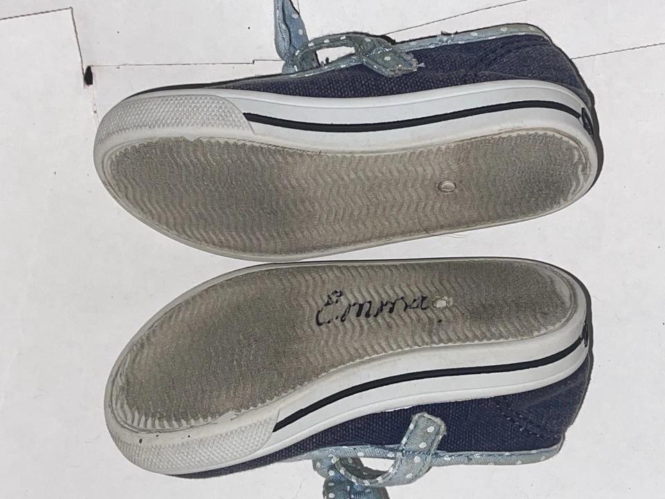 Carter's Girls Mollie-2 Mary Jane Plano, Azul Denim, Talla 6 Niño Pequeño Foto 2 de 3