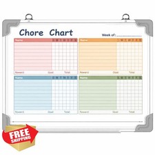 Lincia 24"x18" Magnetic Chore Chart Board Family Double Sided Wall Mount