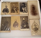 Lot of 8 Antique Civil War Union Soldier CDV Photos Military Uniforms Portraits