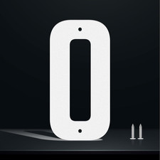 3 Inch House Numbers for Outside, White Metal Address Numbers, Modern House Numb