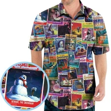 Goosebumps Monster Collage Pattern Hawaiian Shirt Fun and Stylish Hawaiian Shirt