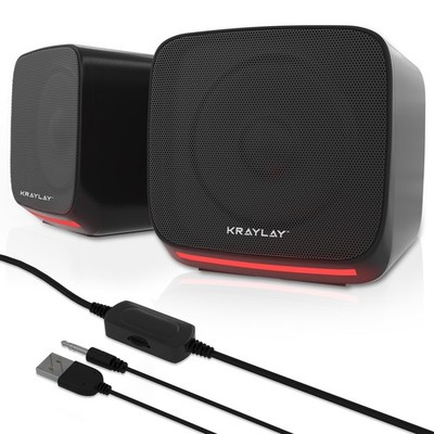 Computer Speakers - TV Speakers with 2.0 USB Aux Powered - Monitor Speakers w...