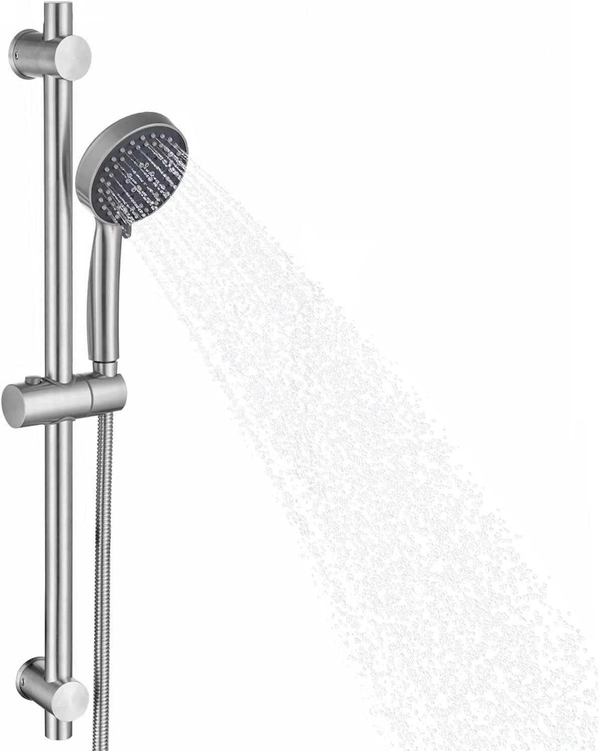 Shower Slide Bar W/ Handheld Shower Head Combo 5-Function Hand Shower Wall Mount