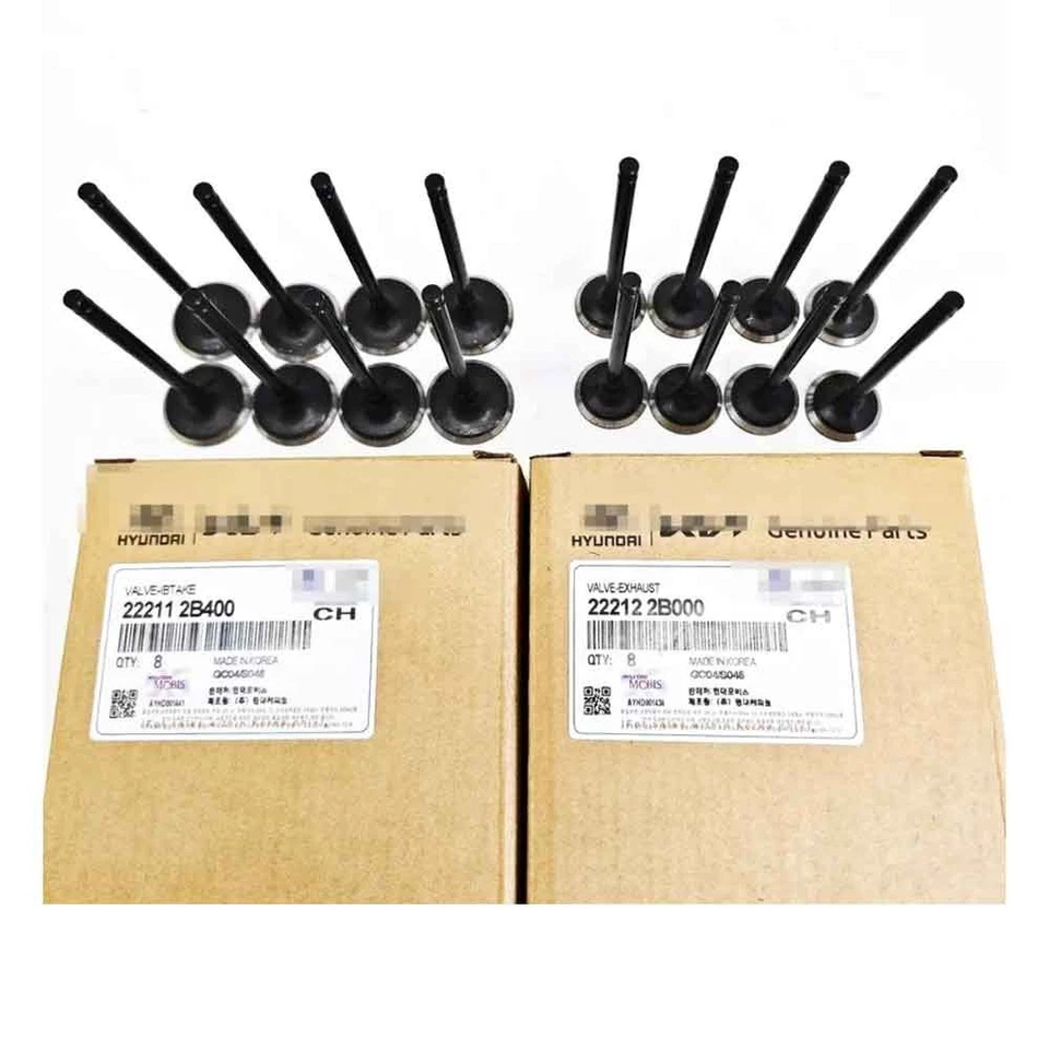 Kit de válvula de escape de admisión OEM para Hyundai Kia 1.4L 1.6L 222112B400 222122B000 Foto 2 de 4