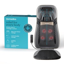 HoMedics Back Massager with Heat, Shiatsu Elite II 1 Count Pack of 1 , Grey