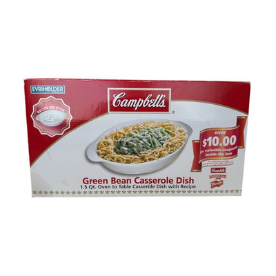 #ad Campbell#x27;s Green Bean Casserole Dish 1.5 Qt Oven To Table w Recipe in Box $29.99