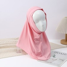 New Women Head Wrap Hijabs Solid Color Cross Brim Sunscreen Turban Cap HeadScarf