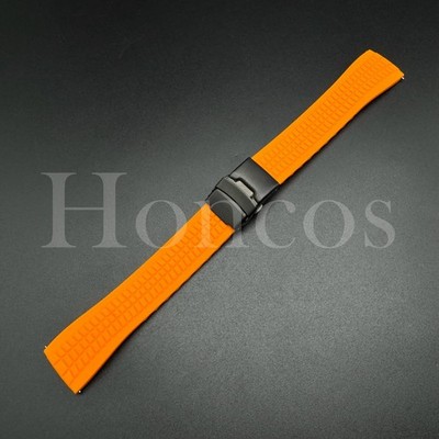 20 22 MM Rubber Aquanaut Watch Band Strap Quick Release Fits for Huawei Orange