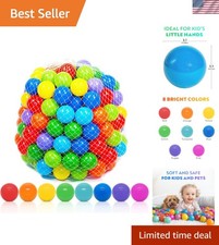 50 Pack Crush-Proof 2.1&rdquo; Non-Toxic Plastic Ball Pit Balls in 8 Colors