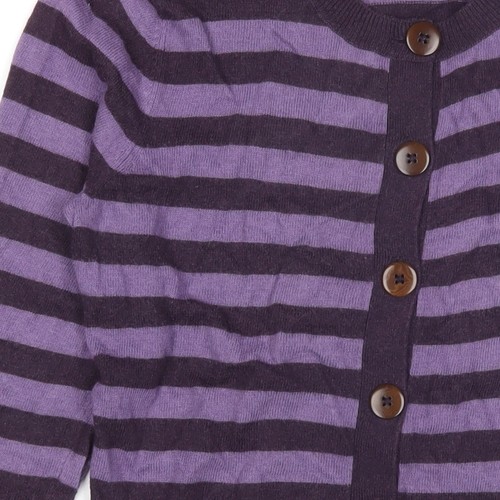 Boden Women's Purple Striped Cardigan Size 12 - Picture 11 of 12
