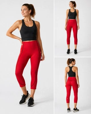 Fabletics Define High Waisted Athletic Capri Yoga Legging Women's Size L Red - Image 1 of 4