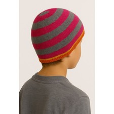 Kids Striped Wool Knit Winter Beanie Hat Toddler / Youth Cold Weather Accessory