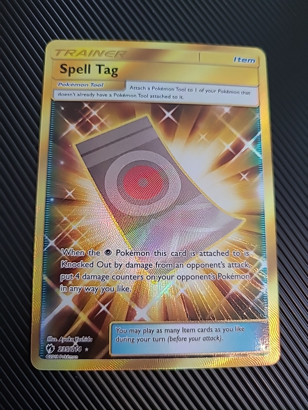 Spell Tag - 235/214 - Pokemon Lost Thunder Sun & Moon Secret Rare Card NM