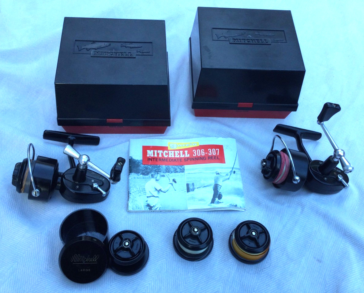 Vintage Garcia Mitchell Spinning Reel Lot - 308 Plastic Box 