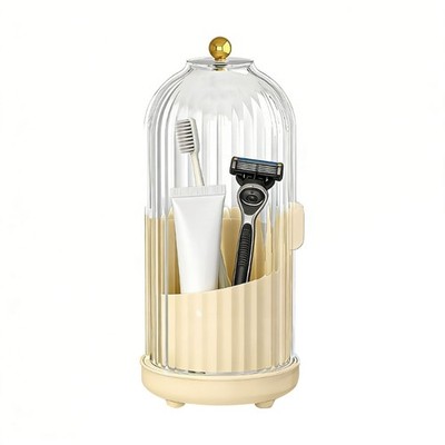 Efficient Drain Rotating Toothbrush Holder With Anti Slip For Bathroom Hygiene