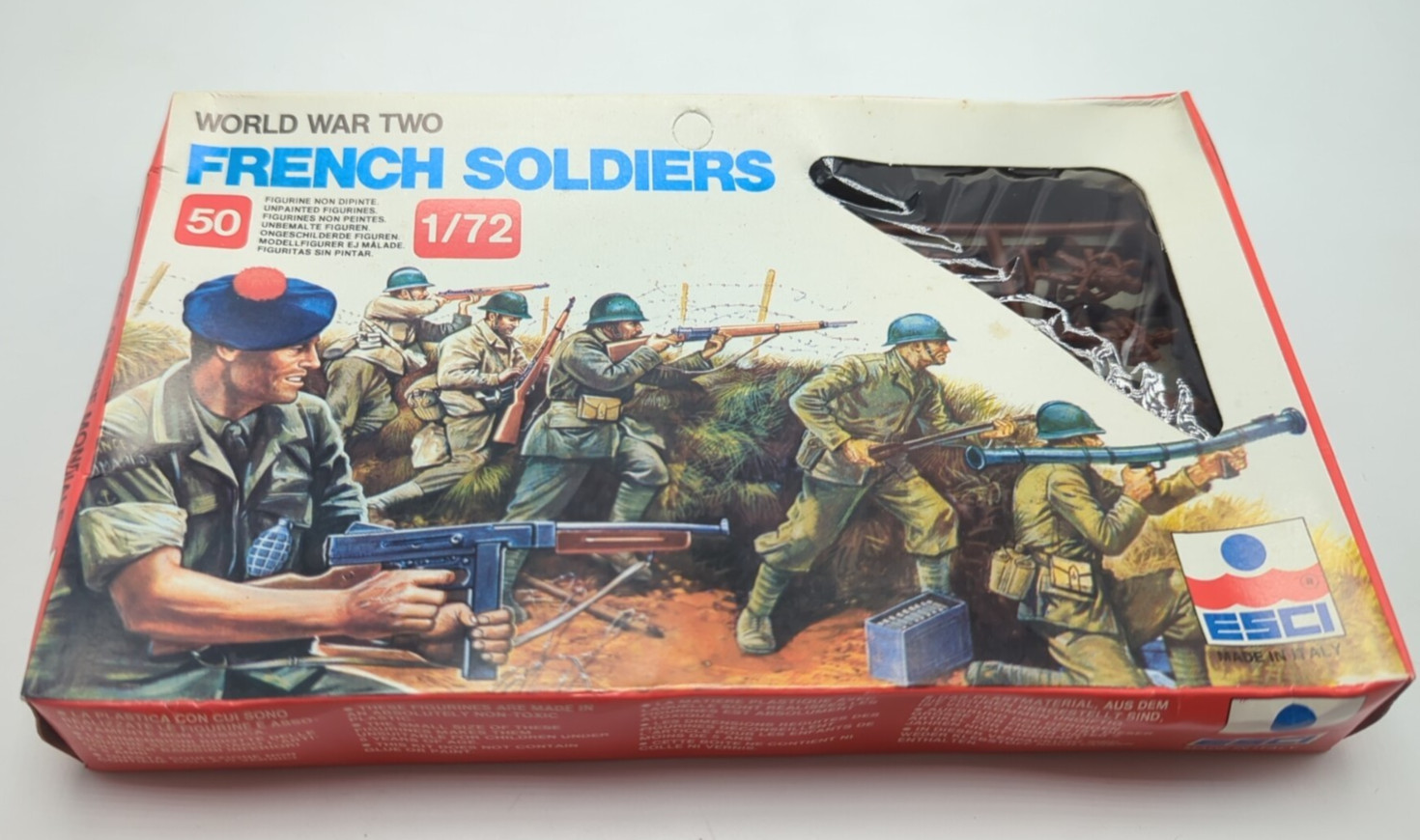 ESCI ERTL WWII Soldiers Figures Lot of 3 Japanese Italian French 1/72