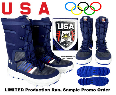 NEW Team USA Olympics Waterproof Insulated Winter Govie Tire Snow Boots Womens 8