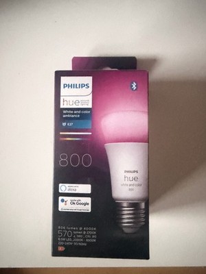 Phillips Hue White and Color E27 Smart Light Bulb