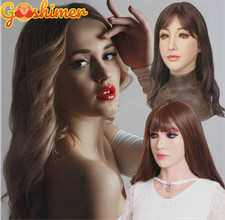 Realistic Silicone Female Face Mask Crossdresser Head Mask For women For Cosplay