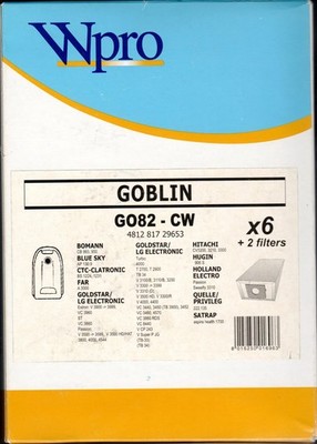 Wpro Staubsaugerbeutel passend für Goblin, Bomann, LG Goldstar ua. / GO82-CW