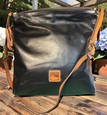 Dooney Bourke Black Smooth Leather Dixon Hobo...