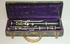 Antique O Oehler Berlin Workshop Clarinet Vintage German Silver Wood Orchestra